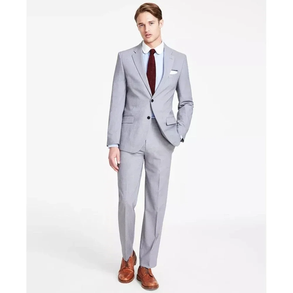 Nautica Men's Modern-Fit Bi-Stretch Suit Blazer‎ Jacket Size 38S Grey E071127